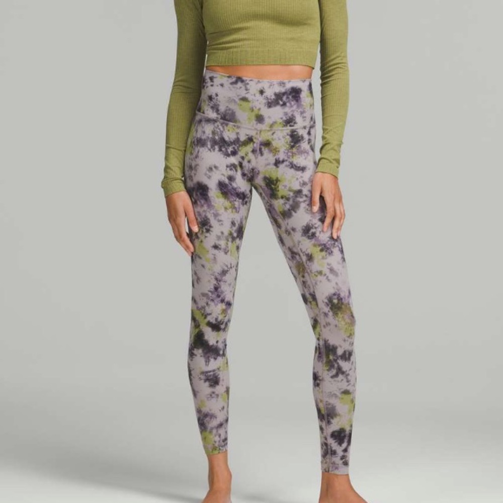 Lululemon Align HR leggings, 28", Tie Dye Multi, Size 8